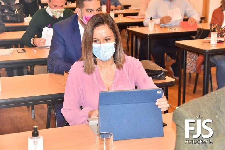 Lidia Mejías, en la sesión plenaria de este jueves/Francisco Javier Santana.